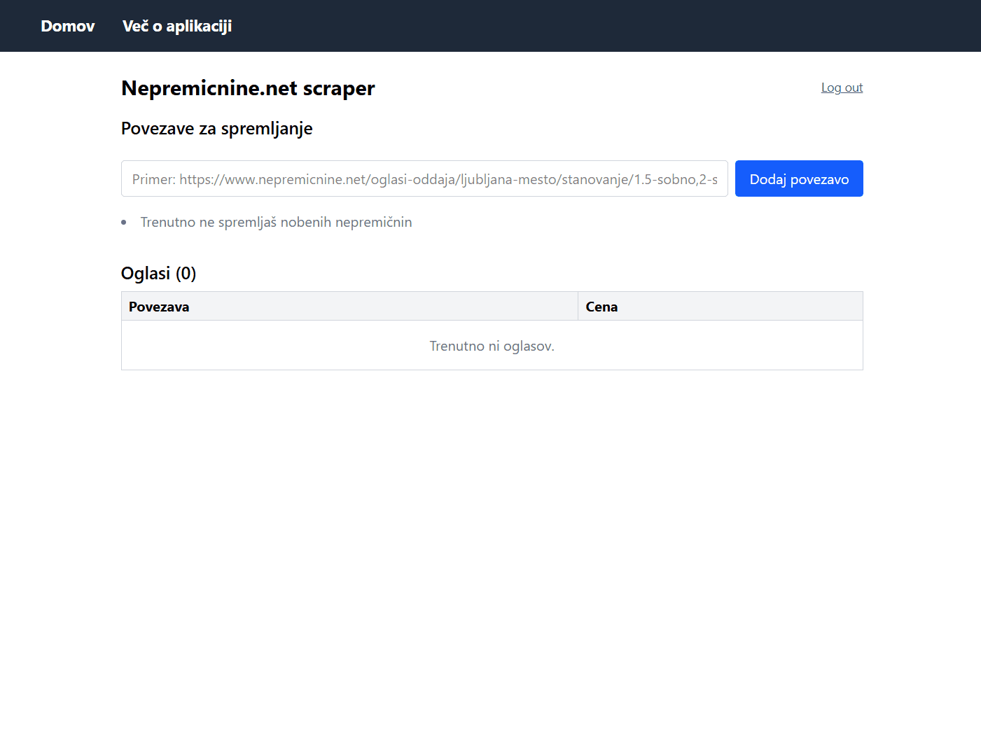 Nepremicnine.net Scraper — listing monitor + email alerts